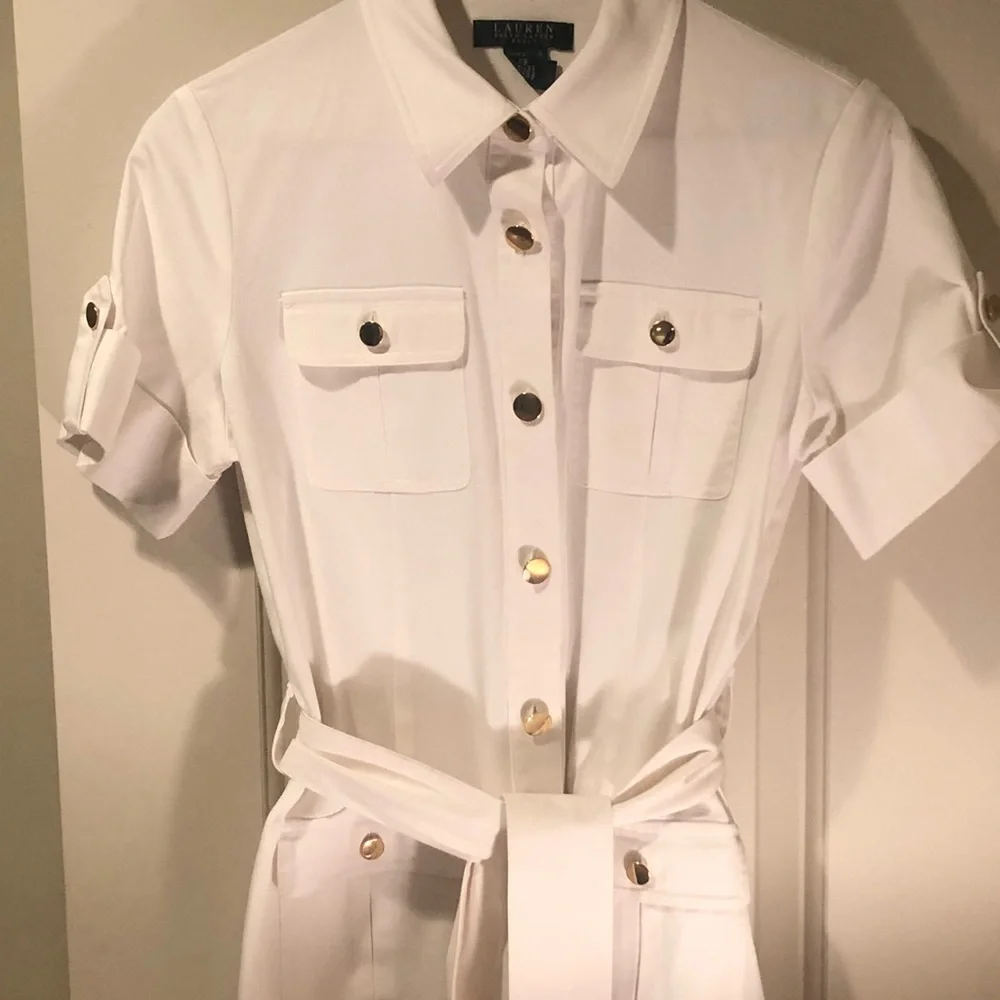 Ralph Lauren White Midi Dress